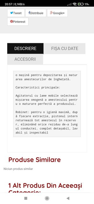 Mașina depozitare maturare înghețată
