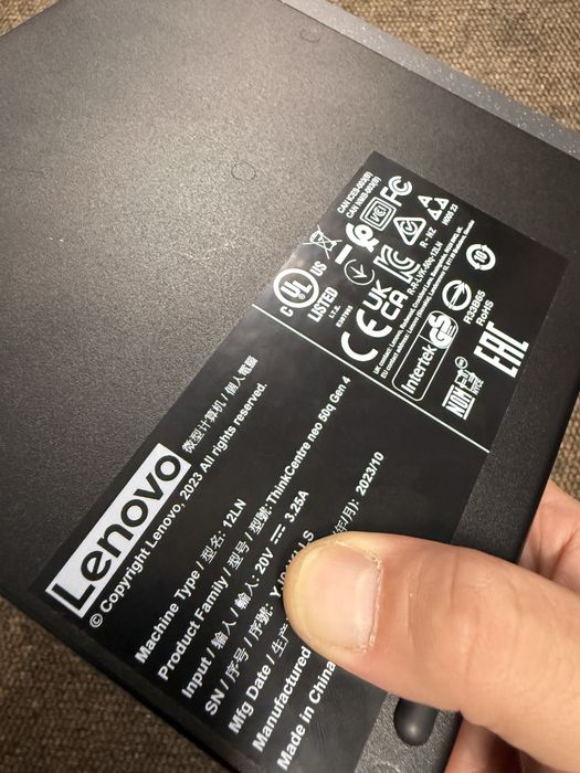 Mini PC/Tiny Lenovo neo 50q, Intel i5-13420H, 32GB RAM, 1TB SSD + HDD