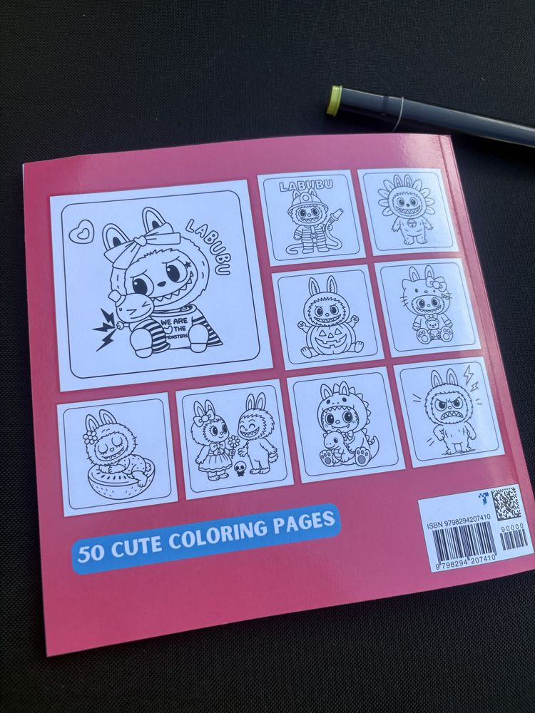 Carte de colorat LABUBU