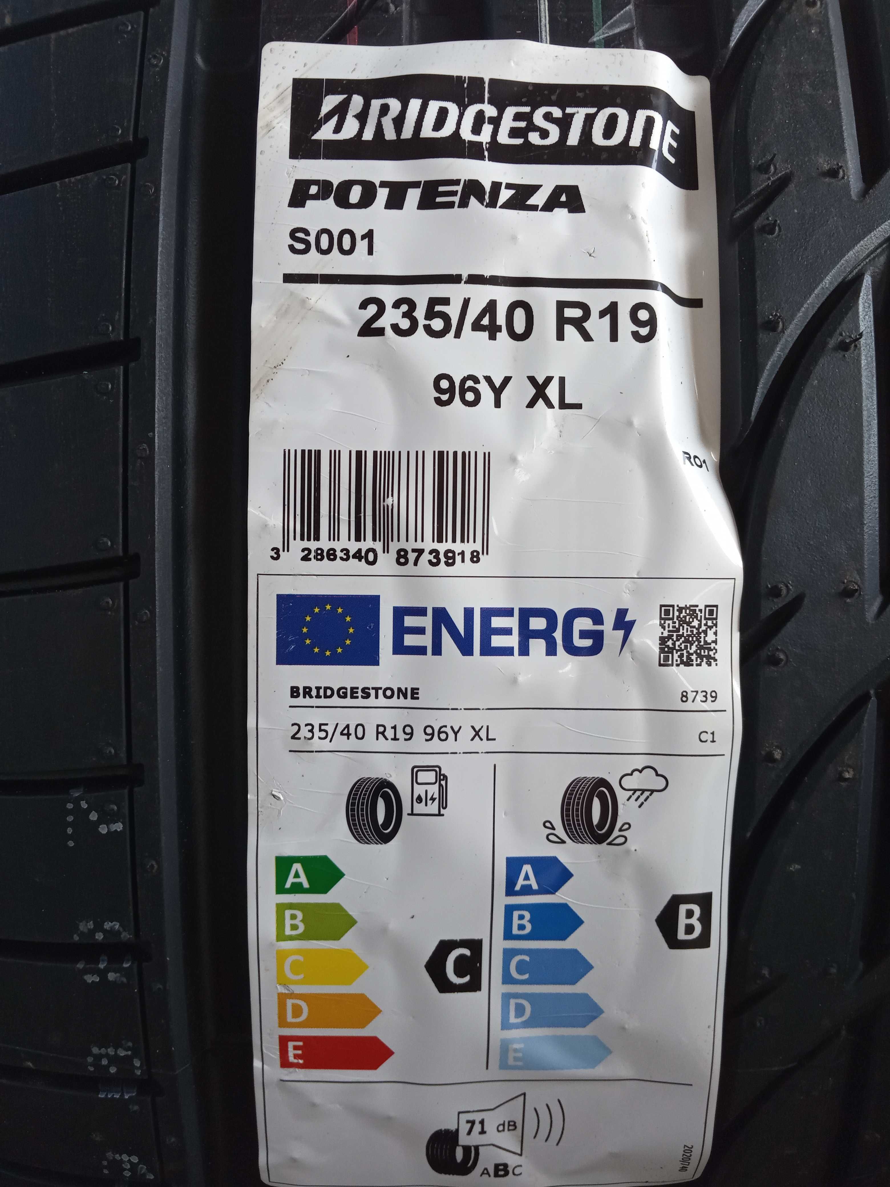 4 Нови летни гуми 235/40R19 Bridgestone Potenza S001 XL RO1 96Y с борд