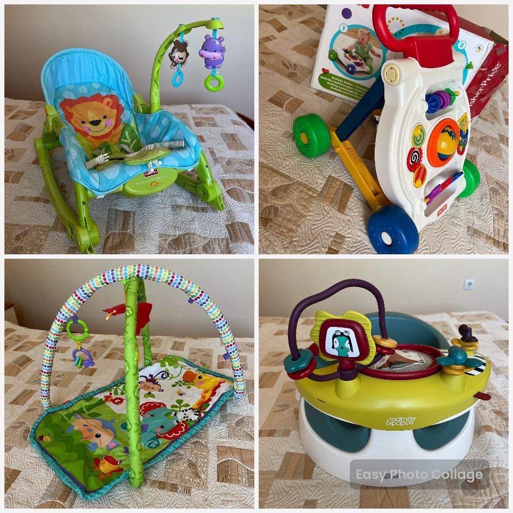 Бебешки играчки Fisher price, Peg Perégo, SmarTrike, Bébéconfort