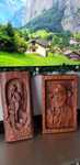 Tablou sculptură veche în lemn