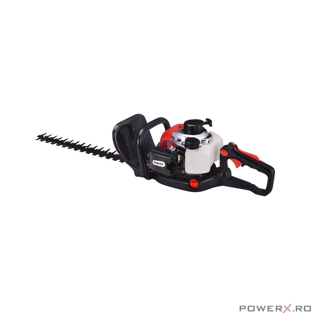 Foarfeca trimmer pentru gard viu 55cm 750W pe benzina, motor in 2