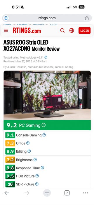 Монитор ASUS ROG Strix XG27ACDNG QD-OLED, 0,03 ms 2560x1440, 360.00 Hz