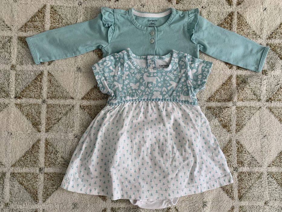 Lot 3 seturi x 2 piese Carter’s & Next, fetite 3-6 luni - ca noi