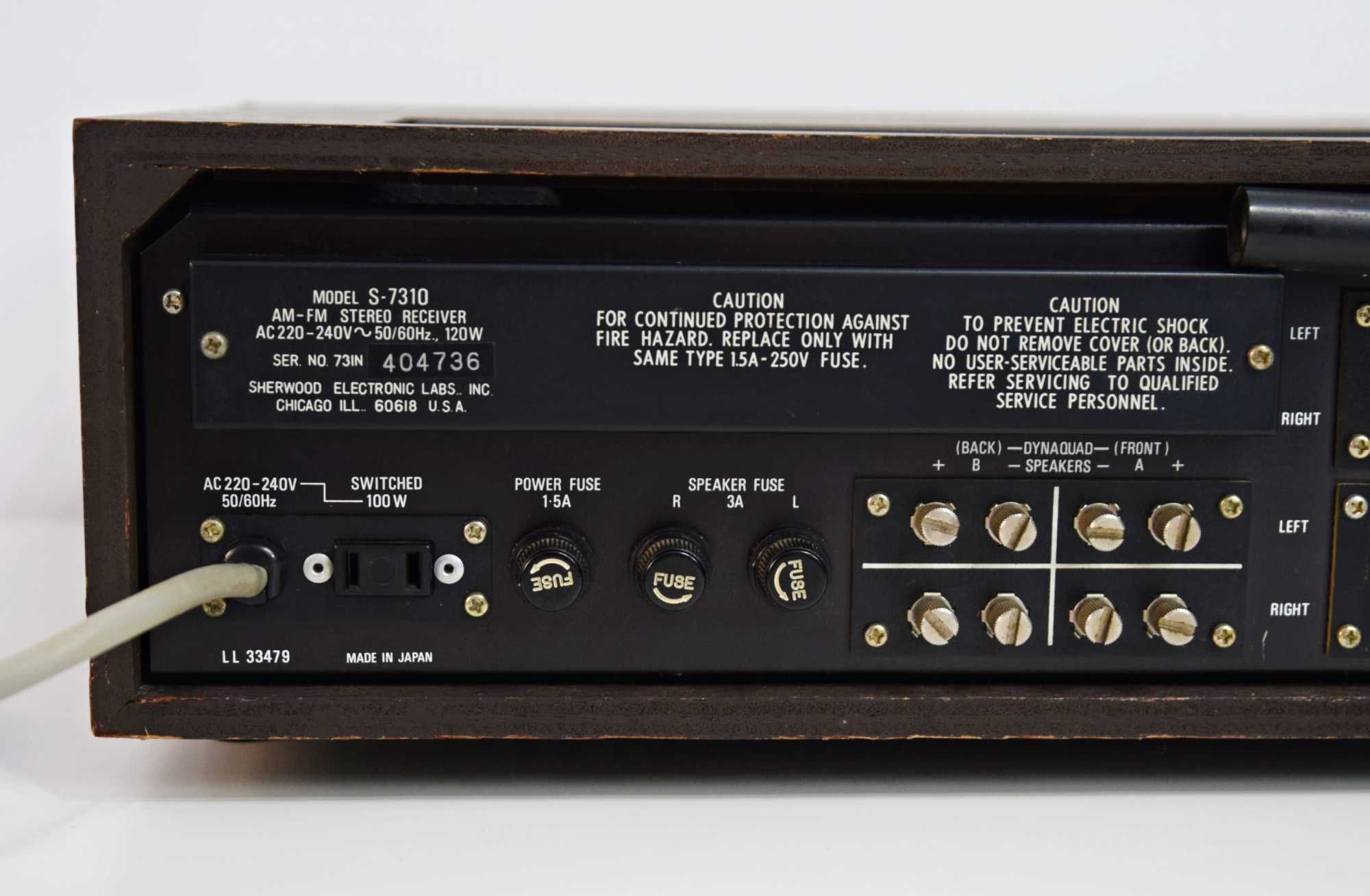 Amplituner Sherwood S-7310, amplificator