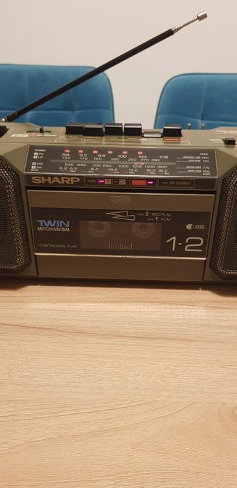 Radio casetofon Sharp WQ-T282H(GR) dublucasetofon Twin Mechanism