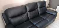 Ъглов диван с реклайнер от еко кожа