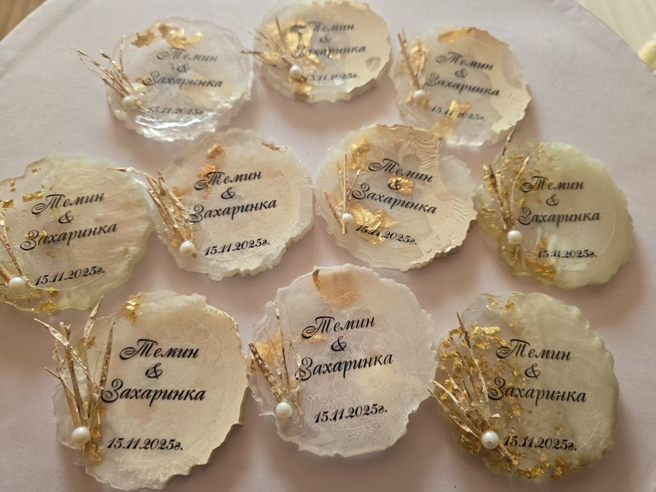 Епокси Магнити с персонализиран дизайн – сватба, кръщене, юбилей и др