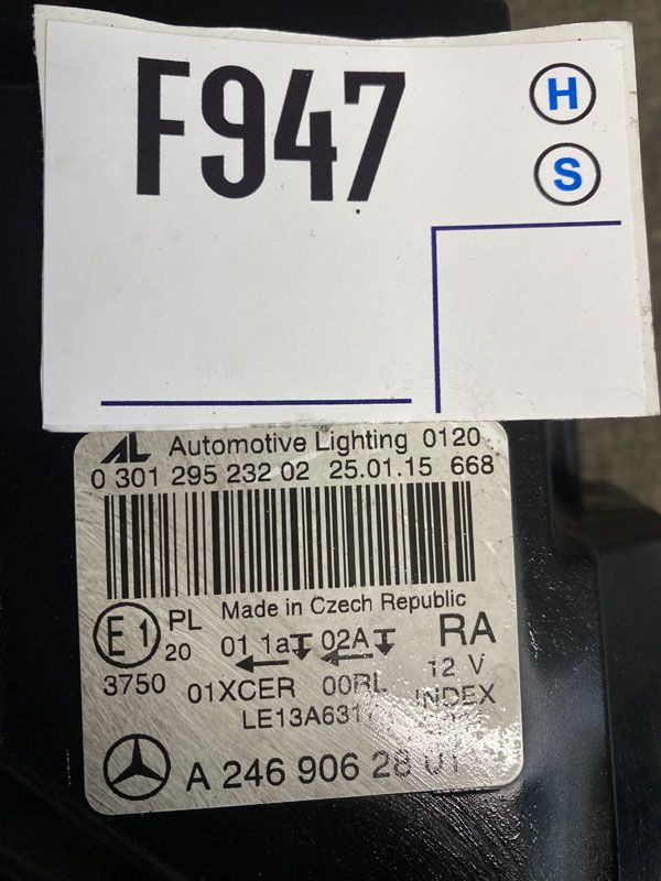 Mercedes B class 2016/2018 w246 Performance Far lampa Original F947-F9