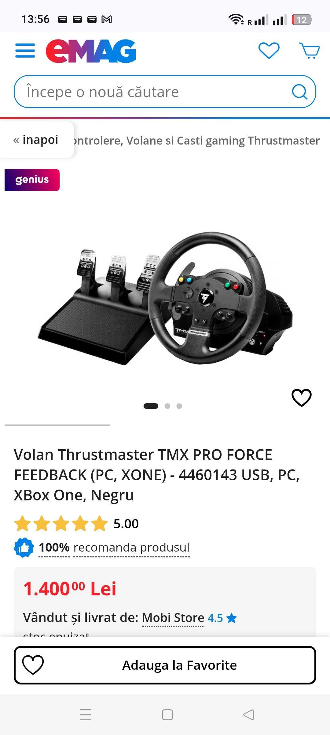 Volan gaming Thrustmaster TMX PRO plus Playseat