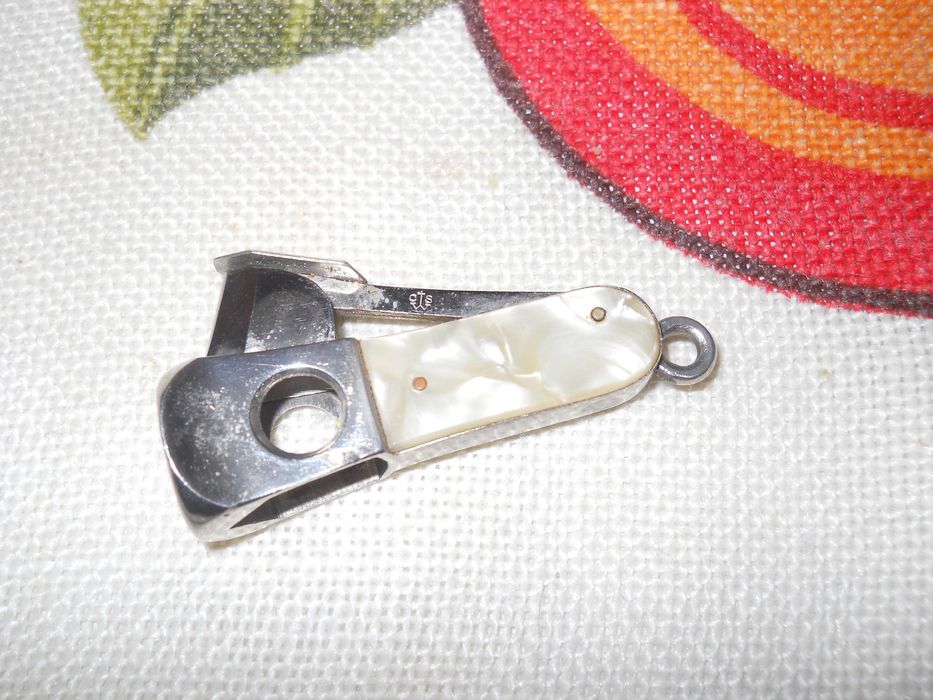 Ghilotina trabuc, otel inox/sidef,6cm,marcata