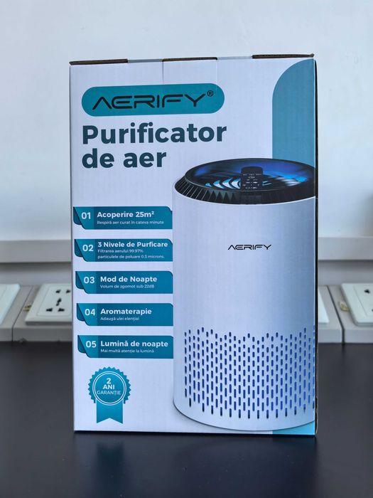 Purificator de aer Profesional AERIFY, Filtru HEPA, sterilizare UV