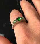 Inel Argint 925 cu Pietre Semipretioase Quartz Verde