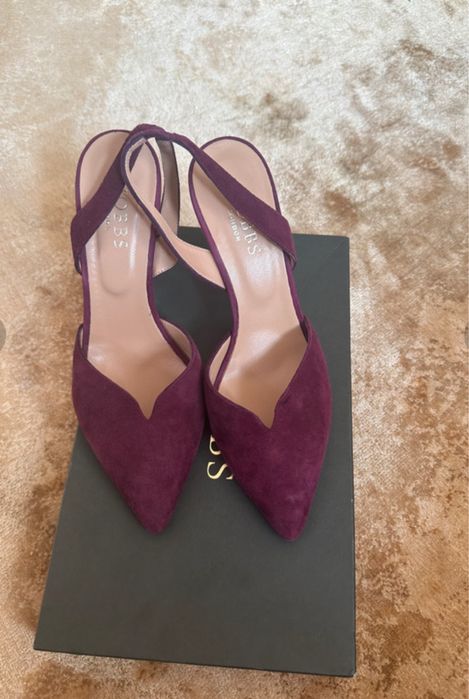 Hobbs Camill Pantofi piele întoarsă mov