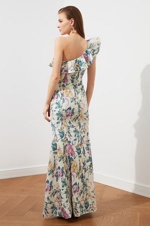 Rochie lunga cu imprimeu floral