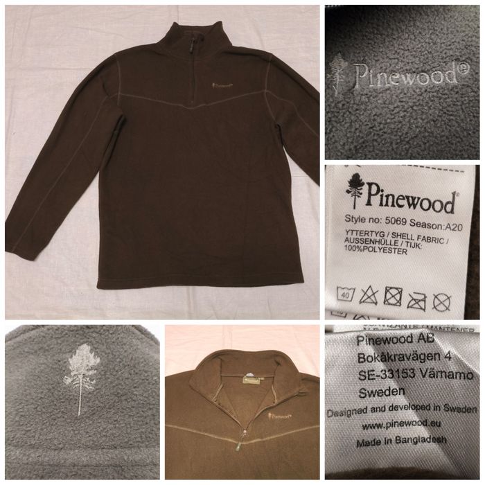 Polar Pinewood Tiveden bluza mărime XXL Pulover Fleece culoarea Kaki