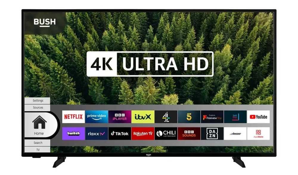 Телевизор Bush 58 Inch Smart 4K UHD, HDR, LED Freeview