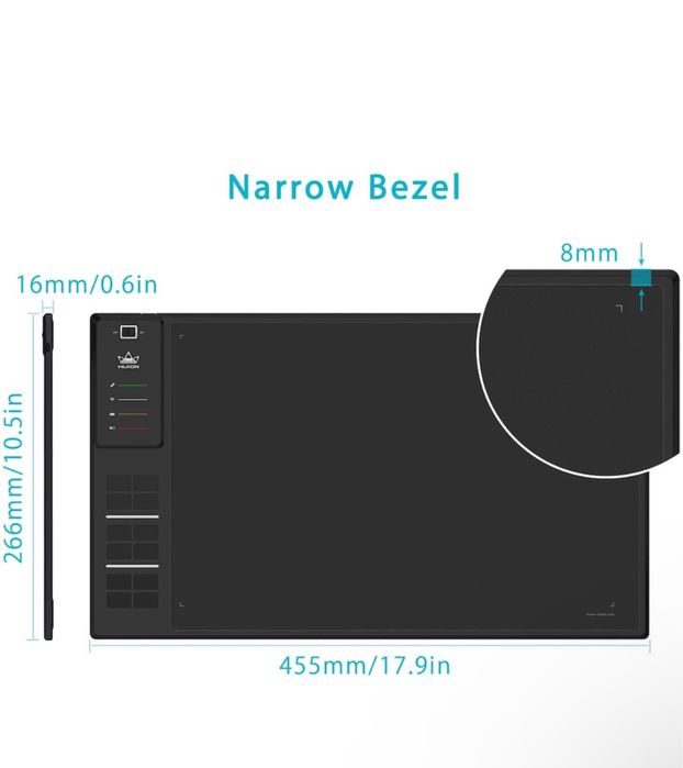 Tableta grafica cu stylus Huion WH1409 V2, Wireless