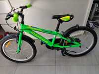 Bicicleta Omega Master Green 20" cu roti ajutatoare pt copii 4 - 12ani