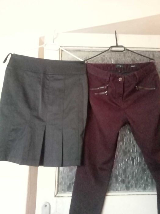 Fuste office, lana - 38-42, rochițe 38-40, jeanși mov închis 40