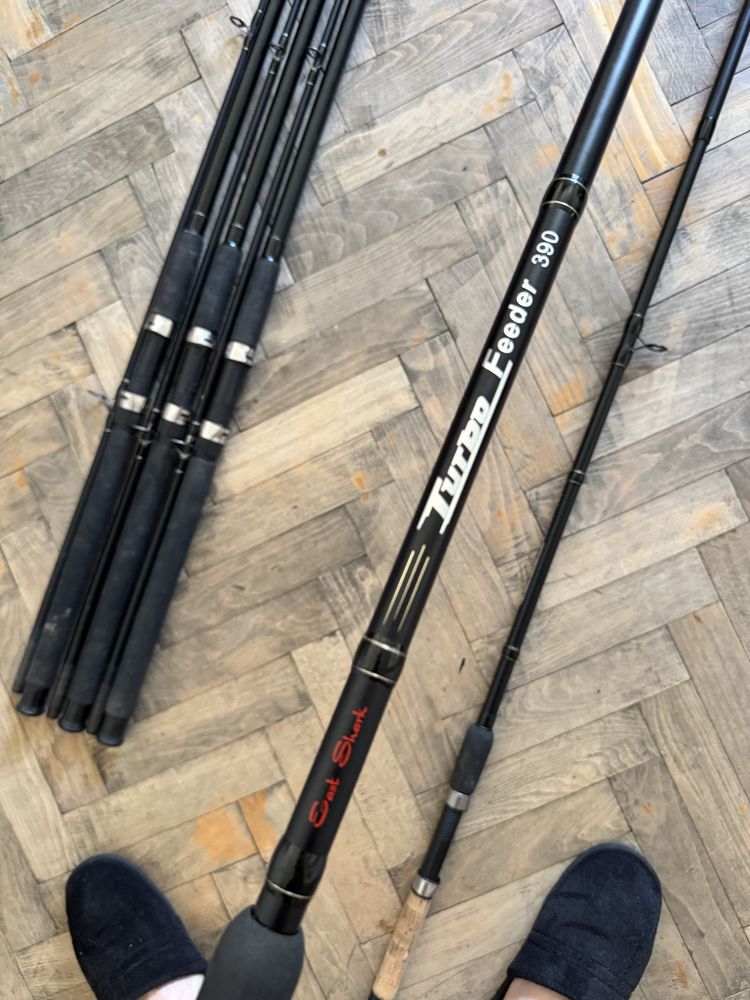 2 Lansete feeder 3.90m + 3 lansete clasice 3m