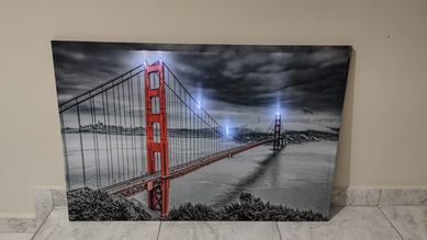 Светеща картина с LED осветление - моста Голдън гейт