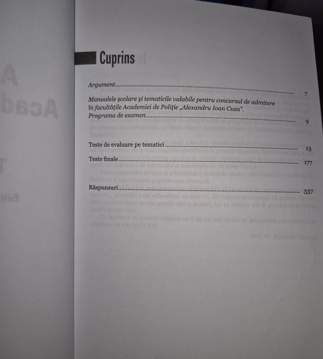 Teste istorie admitere academia de politie