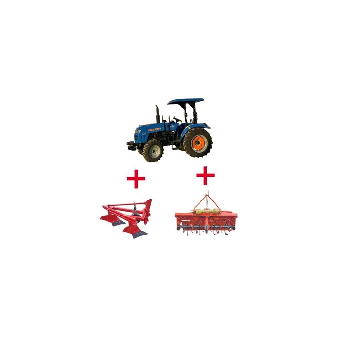 Bizon Pachet Bizon XD-454 cu Freza NOUA si plug 2 trupite Tractor NOU BIZON XD-454 dotat cu freza NOUA 1.6 si plug 2 trupite NOU