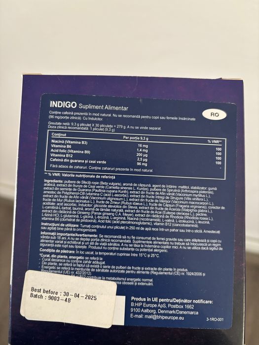 Indigo, bautura cu gust de fructe de padure