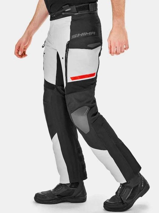 Мъжки текстилен мото панталон SHIMA DUNE WP White/Red