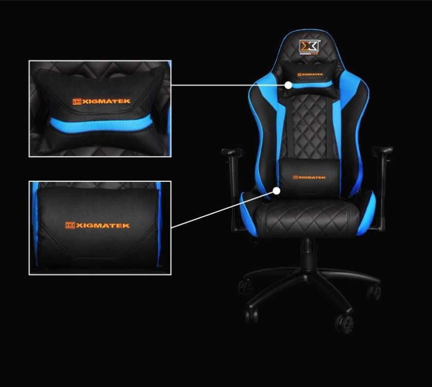 [НОВОЕ] Игровое кресло XIGMATEK Hairpin Black/White/Orange