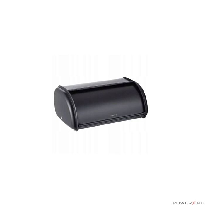 Cutie pentru paine, din inox lacuit, 44 x 27 x 18.5 cm, neagra,
