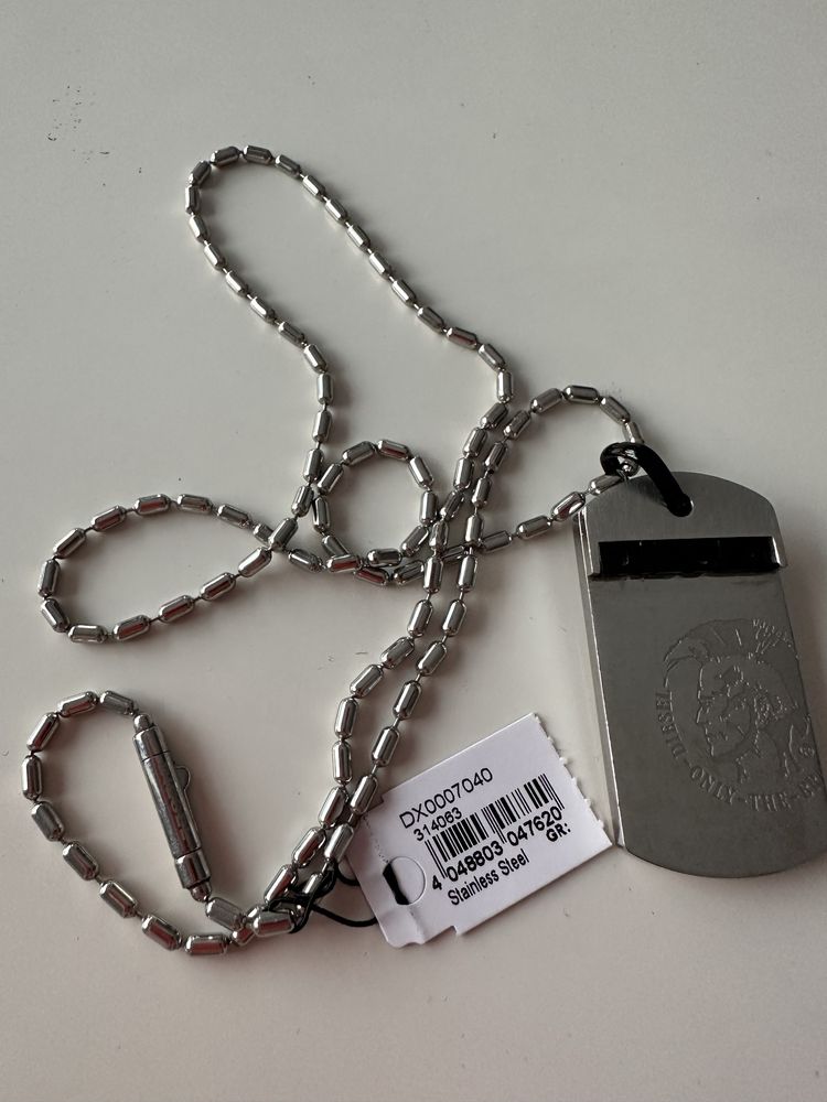 Colier argintiu cu placuta Diesel - Dog tag