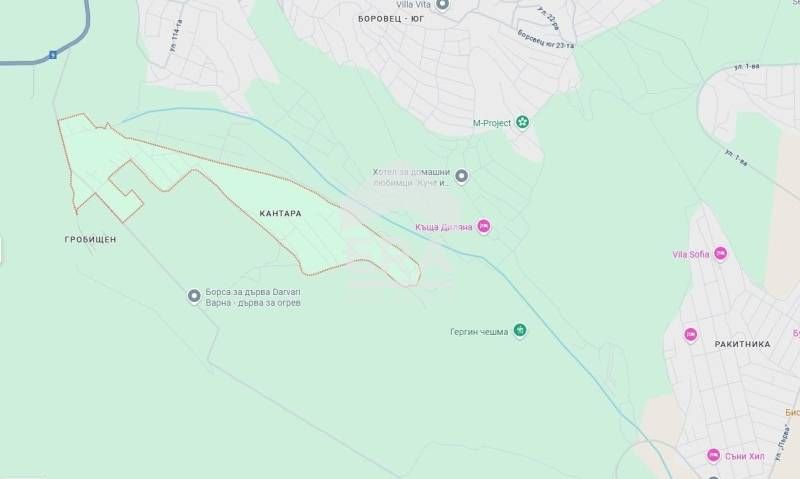 Продава парцел в м-ст  Боровец-юг (Кантара)