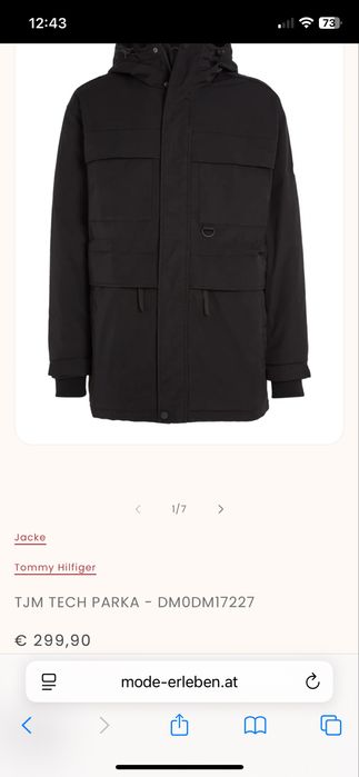 Geaca parka barbati Tommy Jeans noua cu etichete