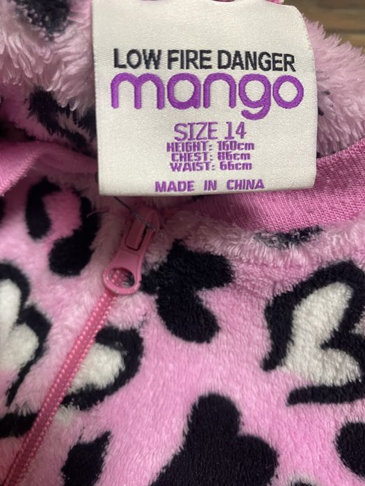 Pijama pufoasa roz copii