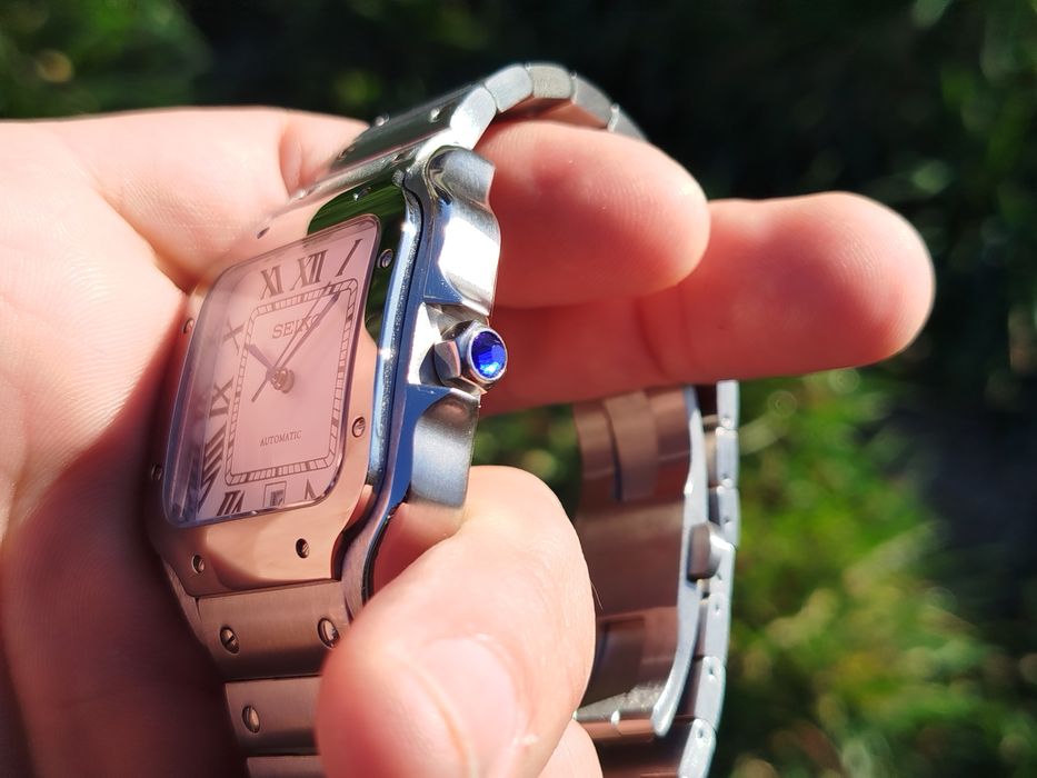 Seiko mod Santos XL Сейко