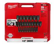 Set tubulare Milwaukee 29 de piese pentru Cheia de impact de 1/2
