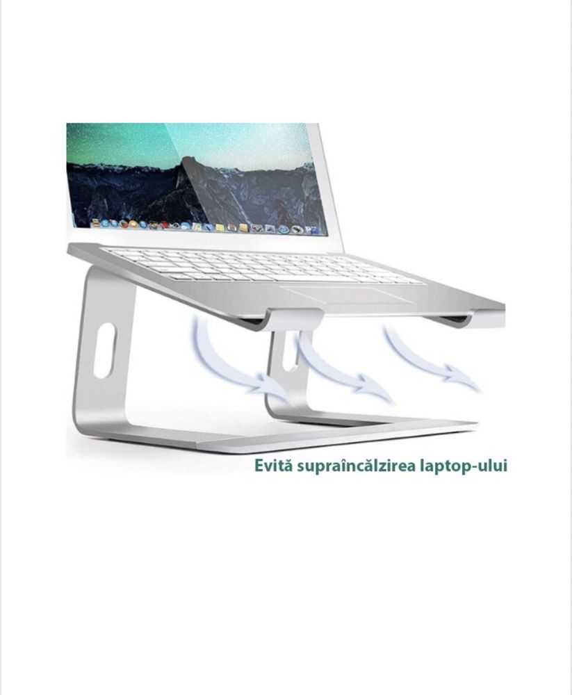 Stand laptop din aluminiu, compatibil cu 10-15.6 inch