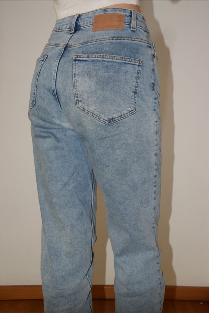 Bugi Pieces relaxed fit, albastru deschis, marimea S