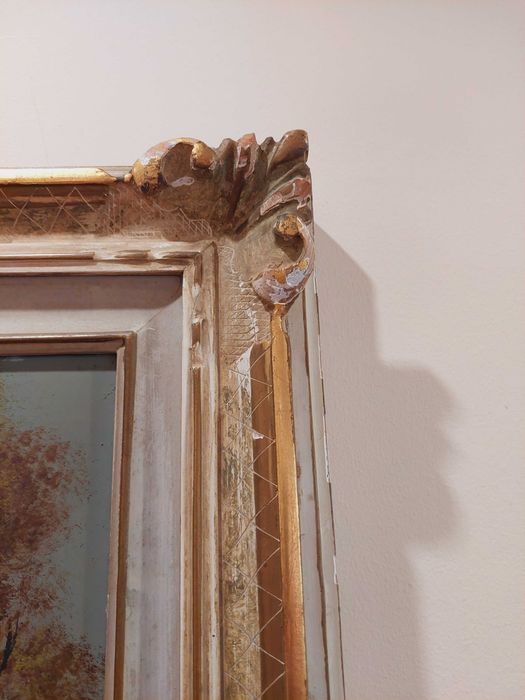 Картина масло върху мед с рамка