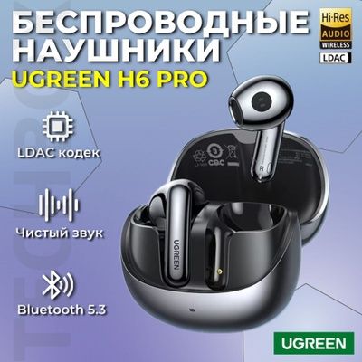 Ugreen H6 PRO наушники Bluetooth 5.3