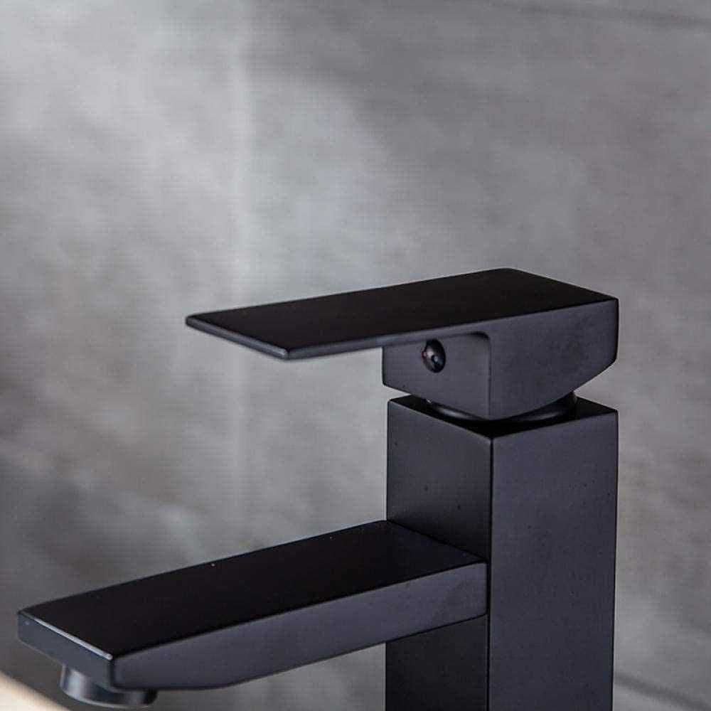 Baterie Chiuveta Baie,Otel inoxidabil,Racorduri Incluse,Negru Mat30 cm