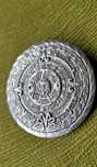 Medalion/broșă vintage argint, Calendar Aztec, Maya, Mexic