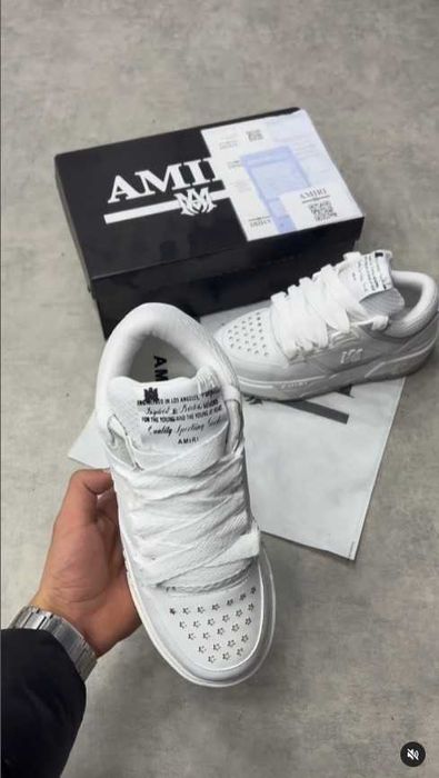 Adidasi AMIRI MA-1 All White - Produs NOU cu cutie