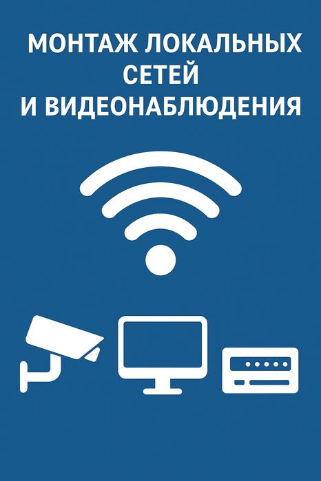 Настройка интернета, локальные сети, видеонаблюдение!
