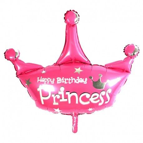 Balon folie Coroana - Happy Birthday Princess 100 x 80 cm
