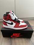 Adidasi | GHETE JORDAN 1 CHICAGO Alb-Rosu | Model nou 2025