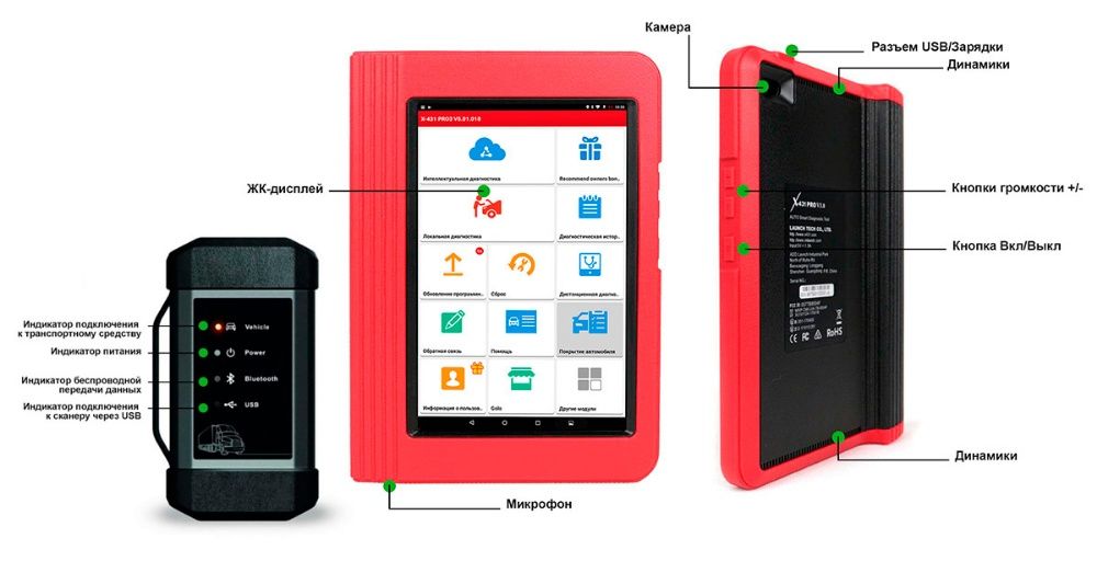 LAUNCH X431 PRO 3 V4.0 - мультимарочный сканер
